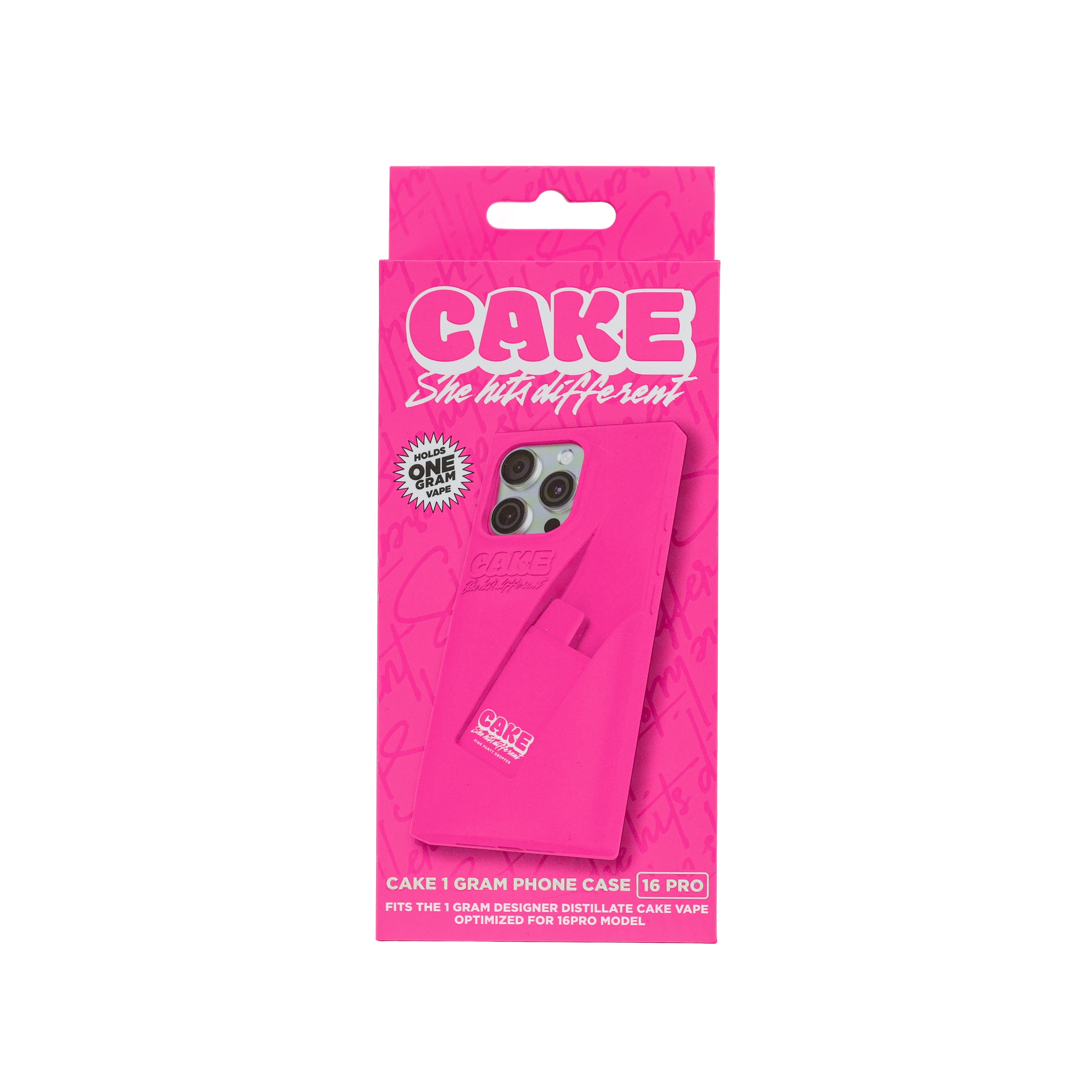 CAKE iPhone Case 16 Pro (1g & 1.25g) – SHE HITS DIFFERENT