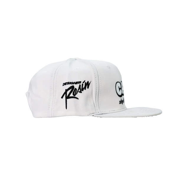White Flat Bill Hat "She Hits Different"
